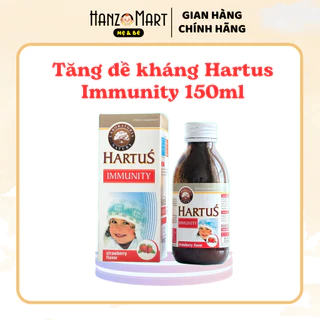 Hartus Immunity - Siro Tăng Sức Đề Kháng, Hỗ Trợ Miễn Dịch, Tăng Cường Sức Khỏe Đường Hô Hấp Cho Bé 150ml