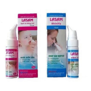 Xịt mũi Lasam chai 70ml hỗ trợ sổ mũi ngạt mũi khô rát mũi cho người lớn trẻ em