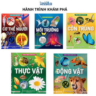 Sách - Hành trình khám phá (Thực Vật + Côn Trùng + Động Vật + Cơ Thể Người + Môi Trường) (Cho trẻ 1-5 tuổi) - Tân Việt