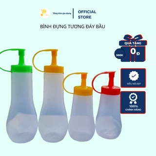 Chai đựng tương ớt đáy bầu, bình đựng sốt, nước mắm