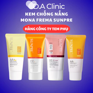 KCN Sunpre Kem Chống Nắng Sunpre, KCN Mona Frema AA, DD Bảo Vệ Toàn Diện Đủ Màu Cho Mọi Loại Da HÀNG CÔNG TY - DA Clinic