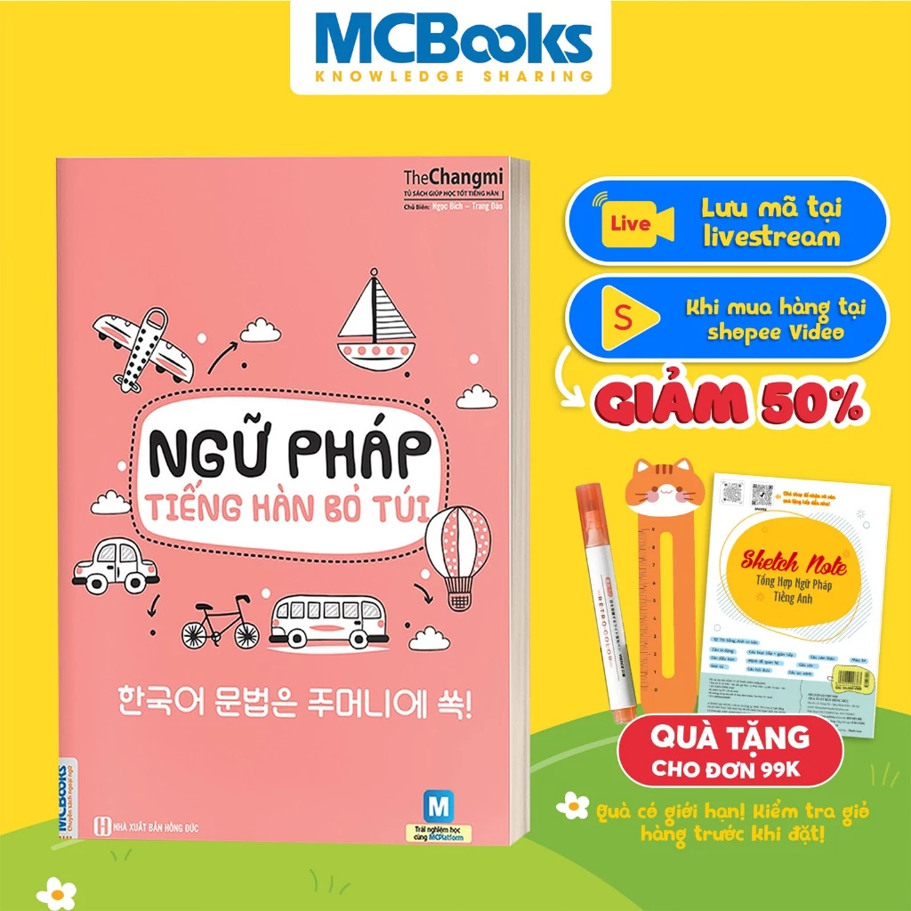 Sách Ngữ Pháp Tiếng Hàn Bỏ Túi MCBooks