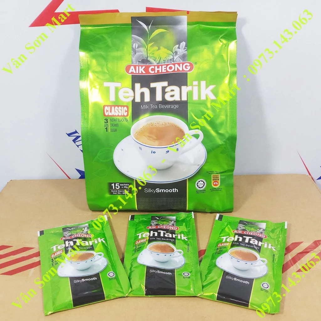 Trà sữa vị truyền thống (Classic) bịch 600g (15 gói x 40g) Aik Cheong