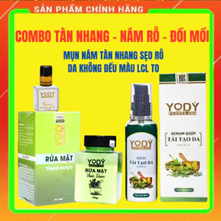 Combo Tái Tạo Phương Anh Yody White + Bột Rửa Mặt + Chấm Tàn Nhang Yody