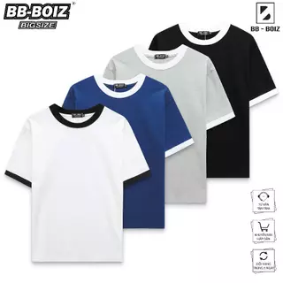 [BigSize] Áo thun nam BB - Boiz tay ngắn chất cotton form BigSize 70kg - 125kg | Phối Tay