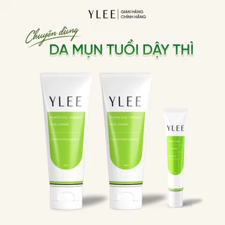 Combo 02 Sữa rửa mặt YLEE và 01 Gel giảm mụn YLEE cho da dầu mụn, da mụn tuổi dậy thì