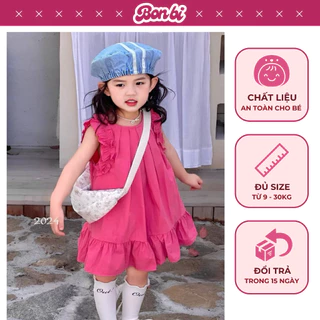 [B03] Váy bé gái mùa hè Bonbi chất liệu thô cotton kiểu dáng cánh tiên cho bé 10-30kg