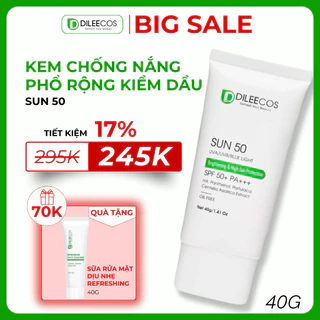 Kem chống nắng phổ rộng kiềm dầu nâng tone - 100g & 40g - SUN50 spf 50 toàn diện chống tia UVA, UVB