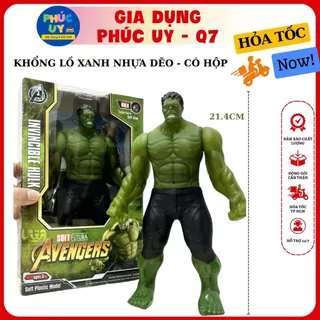 Siêu nhân Anh Hùng Khổng Lồ Xanh Hulk [Loại Nhựa Dẽo] 21.4 cm - Đóng Hộp Đẹp - Nhân Vật - Siêu Anh Hùng - Phúc Uy