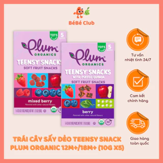 Trái Cây Sấy Dẻo Teensy Snack Plum Organic 12M+ (10g x5)