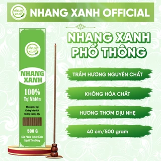 [100% Tự Nhiên] Nhang Xanh 40cm - 500g - ít khói mùi nhẹ nhàng - Nhang Thiền