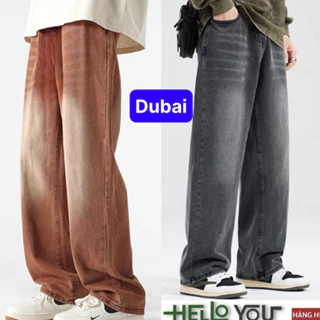 QUẦN JEAN ỐNG RỘNG NAM NỮ UNIEX WASH 3 MÀU HÀNG CAO CẤP PHONG CÁCH SIÊU SÀNH ĐIỆU - DUBAI FASHION