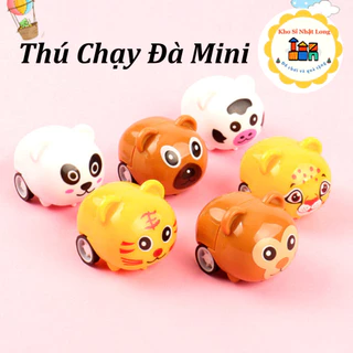 [Qùa 1k] Đồ Chơi Trẻ Em Xe Chạy Đà Mini Hình Thú Quen Thuộc Cho Bé Chơi, Làm Qùa Tặng Thú Vị