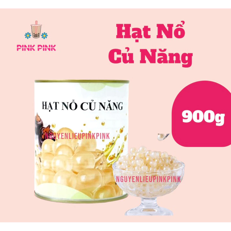 Thạch Nổ Củ Năng DEDU Hộp Lớn 900gr  Topping Từ Pink Pink Nguyên Liệu & Dụng cụ Pha Chế Đồ Uống