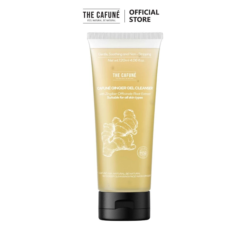 Sữa Rửa Mặt Gừng Cafuné Ginger Gel Cleanser 120ml, Làm Sạch Sâu Dịu Nhẹ, Giúp Thông Thoáng Lỗ Chân Lông