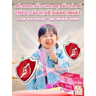 Kẹo mút bổ sung Sắt cho bé Happy Vitamin - hàm lượng Sắt hữu cơ hỗ trợ tạo hồng cầu, ngừa thiếu máu,khỏe mạnh, hồng hào