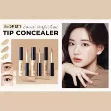 Kem Che Khuyết Điểm Có Chống Nắng Hàn Quốc The Saem Cover Perfection Tip Concealer SPF28/PA++