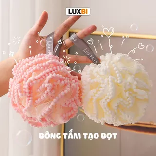 BÔNG TẮM HÀN QUỐC, BÔNG TẮM TẠO BỌT CAO CẤP MỀM MỊN AN TOÀN CHO DA LuxBi