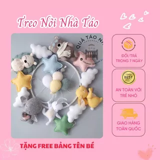 Đồ chơi treo nôi thỏ bóng bay (Tặng kèm bảng tên)