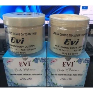 Kem body Evi dưỡng trắng da toàn thân 500gr