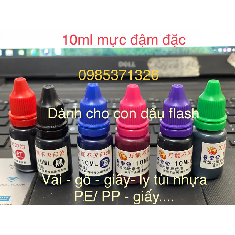 Mực dấu cho Con Dấu Flash In Lên Giấy, Vải, Carton, Nilon, Nhựa, Hộp Cơm - khô nhanh