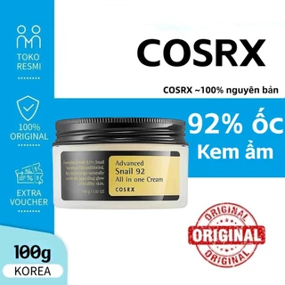 Kem dưỡng ẩm cosrx tái tạo phục hồi da chiết xuất 92% dịch ốc sên tất cả trong một 100g