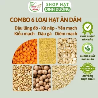 Combo 6, 8, 12 loại hạt dinh dưỡng nấu ăn dặm cho bé từ 6 tháng, hấp thu tốt, giàu DHA và chất xơ - Tiệm Hạt Lành