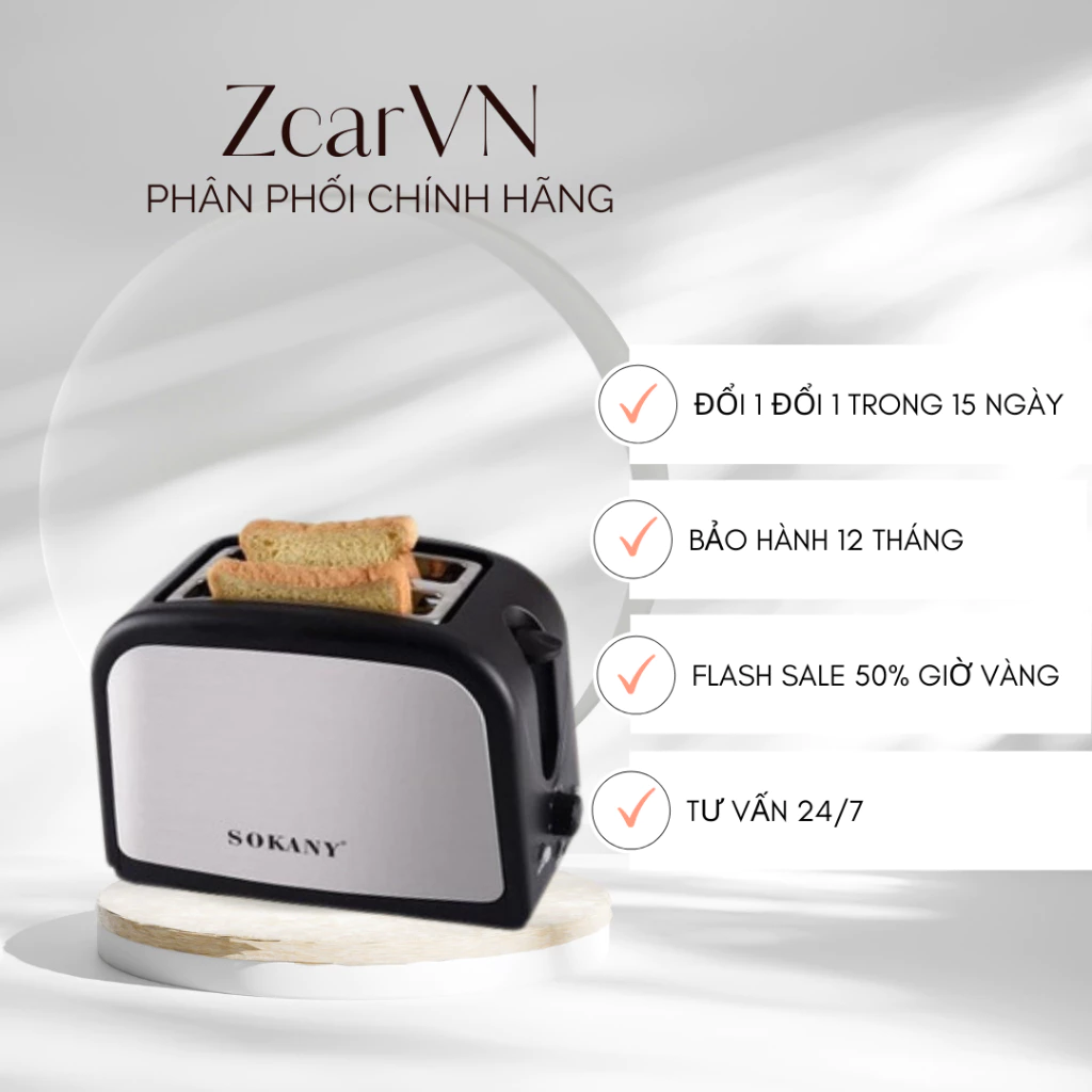 Máy nướng bánh sandwwich SOKANY công suất 800W, thời gian nướng bánh nhanh chóng - SK008