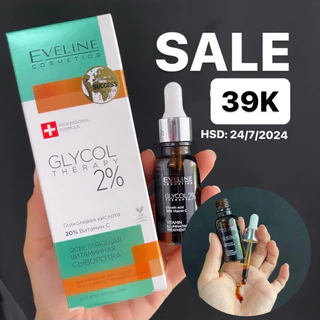 Serum sáng da Eveline therapy GLYCOL 2% + Vitamin C 20% 18ML