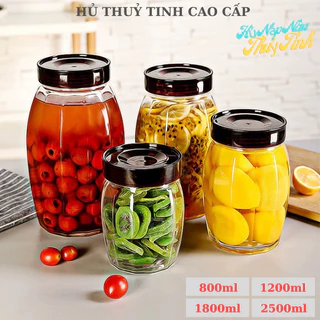 Hủ thuỷ tinh cao cấp nắp nhựa chống tràng,lọ thuỷ tinh cao cấp 800ml_1200ml_1800ml_2500ml