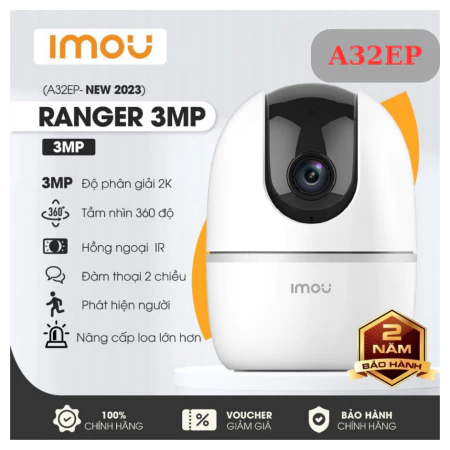 Camera WIFI XOAY 360 2M 4M IMOU Ranger 2 A42P 4MP - A32EP 3MP - A22EP 2MP Trong Nhà, Phát hiện chuyển động, chính hãng