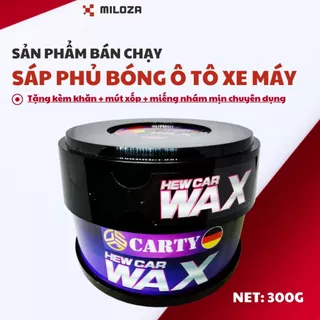 Sáp Đánh Bóng Ô Tô - Phủ Bóng Ô tô - Nano Wax - Sơn Ô tô - Đẹp, Nhẵn Mịn, Chống Nước, Hạn Chế Xước Xe 300G Tặng Khăn Mút