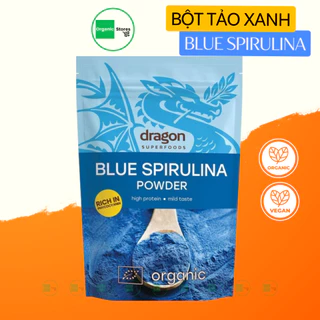 Bột tảo xanh Blue Spirulina (tảo xoắn) hữu cơ 75gr - Dragon Superfoods