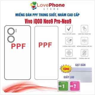 Dán PPF Vivo IQOO Neo 9 - Neo 9 Pro bảo vệ màn hình chống vân tay tự phục hồi vết xước - Love Phone