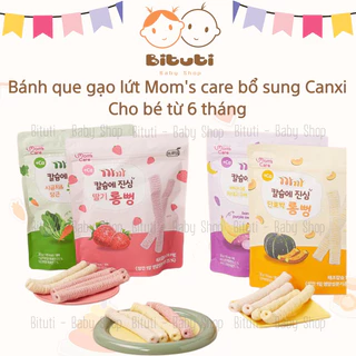 Bánh gạo lứt canxi thanh dài Mom's Care cho bé từ 6 tháng - Bituti Shop