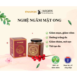 Nghệ ngâm mật ong trắng hồng da mặt và toàn thân, giảm thâm mờ sẹo hủ 500ml - Naturalqueens