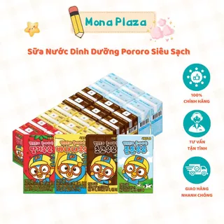 Sữa Nước Dinh Dưỡng Pororo Nhập Khẩu Hàn Quốc Siêu Sạch, Tăng Chiều Cao, Đề Kháng (24 Hộp/thùng, Mỗi Hộp 140ml)