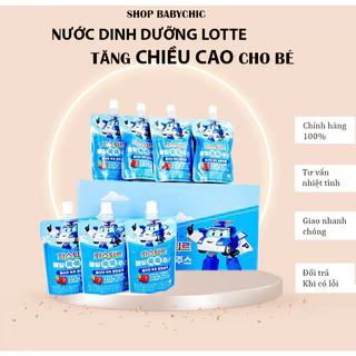 Nước Dinh Dưỡng Lotte Tăng Cao Cung Cấp Vitamin Giúp Xương Chắc Khỏe, Hỗ Trợ Phát Triển Chiều Cao Cho Bé Thùng 30 Túi