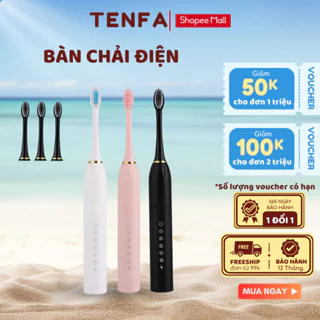 Bàn chải điện đa năng METIS, máy đánh răng Sonic X-3 sóng âm tặng kèm 4 đầu thay thế BCD01