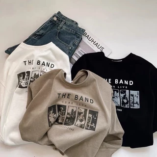 Áo Phông Tay Lỡ TheBand, Chất Liệu Cotton Thoáng Mát, Nam Nữ Mặc Đều Đẹp, Cực Chất