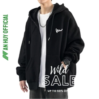 Áo hoodie nam Zip form rộng, áo khoác nỉ nam có mũ 2 lớp kiểu dáng Basic thời trang Unisex Hàn Quốc trẻ trung