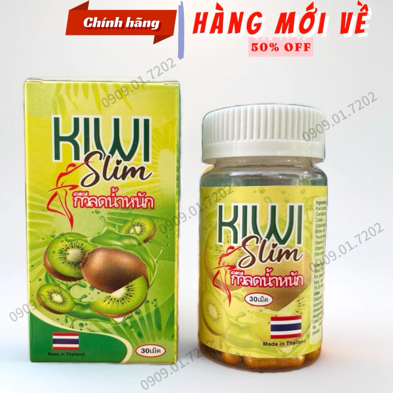 [Hàng mới về]Giảm cân Kiwi Slim hỗ trợ người khó xuống cân hộp 30 viên