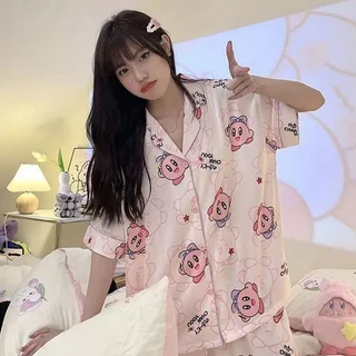 [HÀNG MỚI VỀ] Bộ Ngủ Nữ Tay Cộc, Pijama Mặc Nhà Pokemon Kirby Honey Wear Đồ Mặc Nhà Nữ Chất Liệu Cotton Mềm Mịn P171