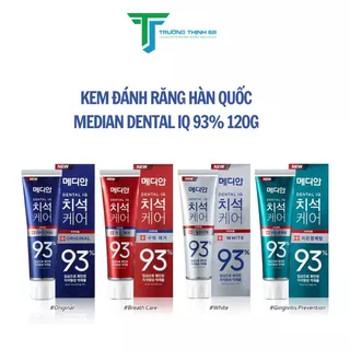 Kem Đánh Răng MEDIAN 93% Giúp Trắng Răng, Chống Viêm Lợi 120g Tặng Kèm Bàn Chải