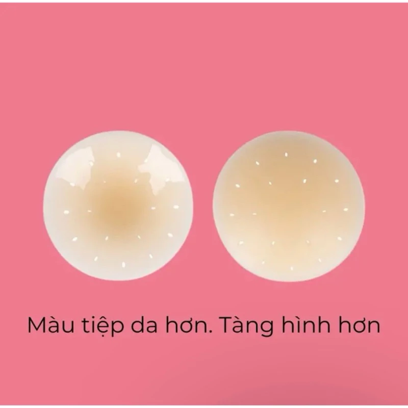 Cặp Miếng Dán Ti Siêu Dính, Tàng Hình, Cao Cấp Có Lỗ Thông Hơi đường kính 8,5cm - Rainy Store