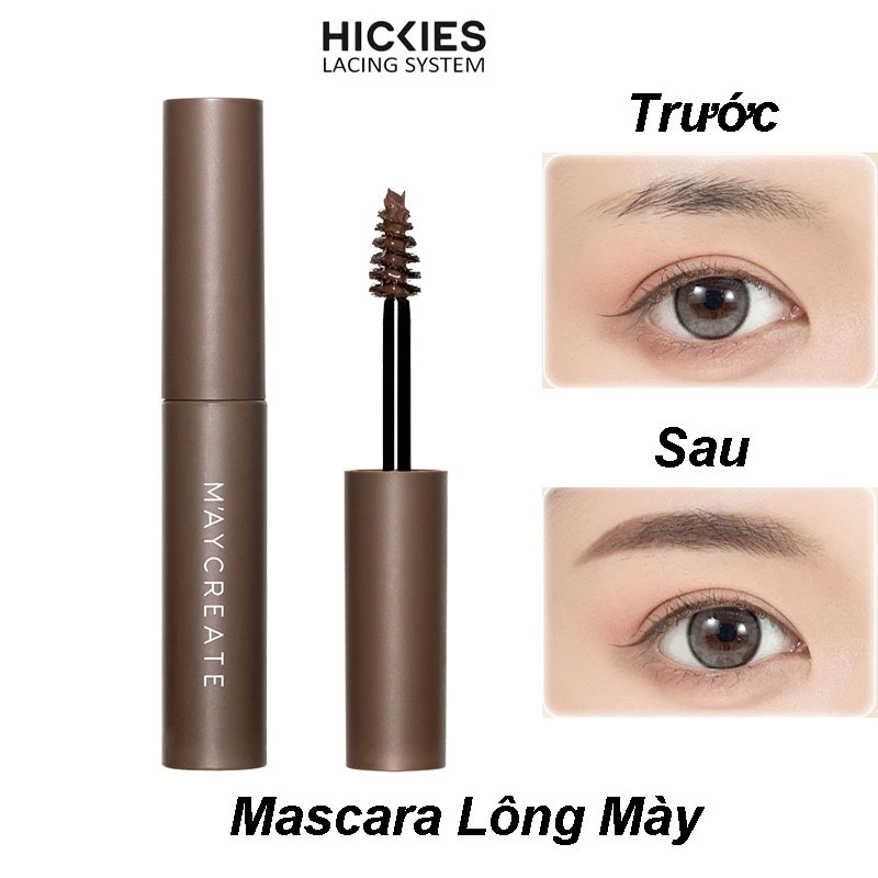 Chuốt Mascara Lông Mày Kháng Nước, Lâu Trôi, Không Lem - Vẽ Lông Mày Dạng Kem- HICKIES LACING SYSTEM