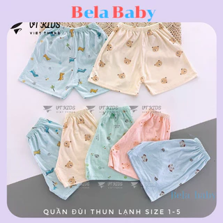 Quần chục đùi thun lạnh nhiều họa tiết dễ thương cho bé trai bé gái - Belabay