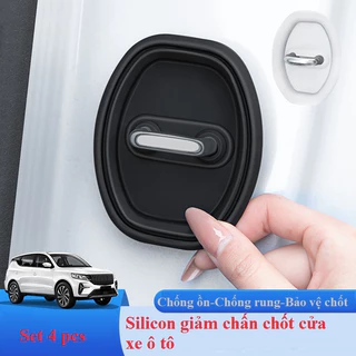 Silicon giảm chấn chốt khóa cánh cửa xe ô tô-Mẫu dùng chung tất cả các hãng xe (Set 4pcs)