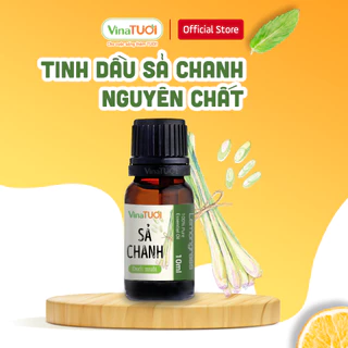 Chai Tinh Dầu Sả Chanh Nguyên Chất Đuổi Muỗi VINA TƯƠI 10ml/50ml Lau Sàn, Xông Xịt Phòng, Thơm Xe