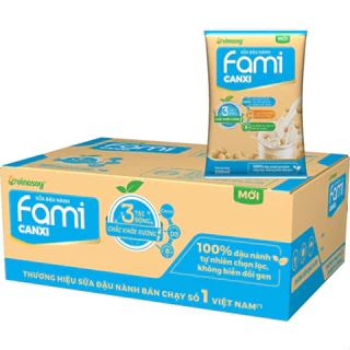 Sữa đậu nành Fami ít đường 200ml/ gói (40 gói/ thùng)